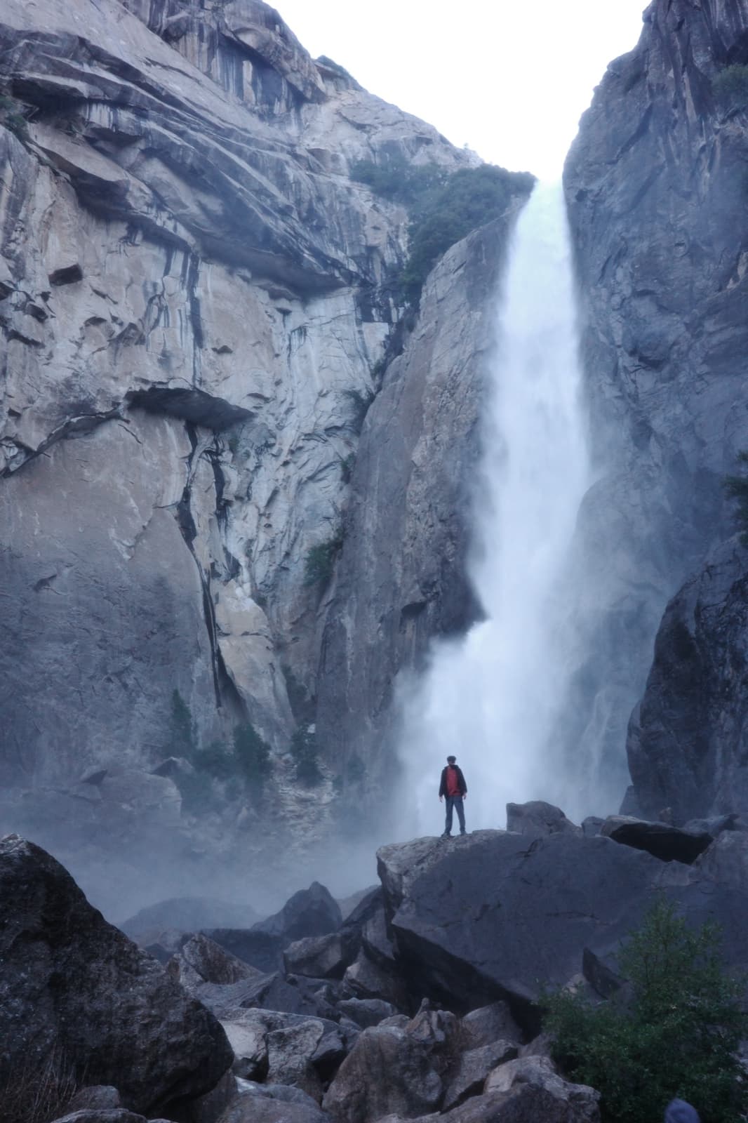 Below the falls